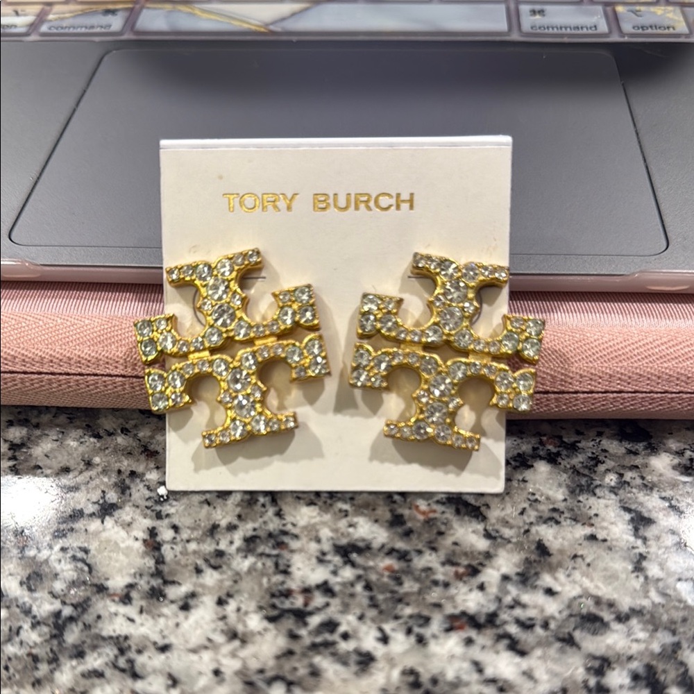 Tory Burch Kira Pavé large earrings